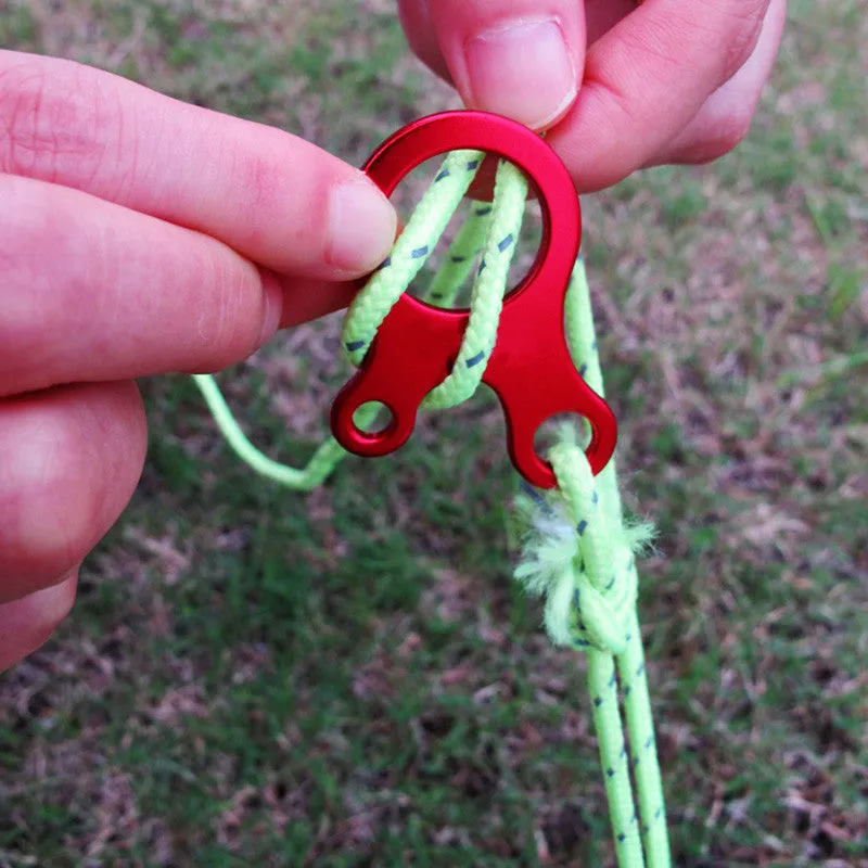 10pcs Quick Knot Tent Wind Rope Buckle 3 hole Antislip