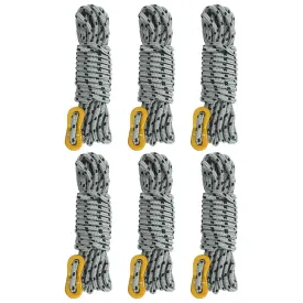 5mm×4m Polyester Tent Guy Rope 6 Pack