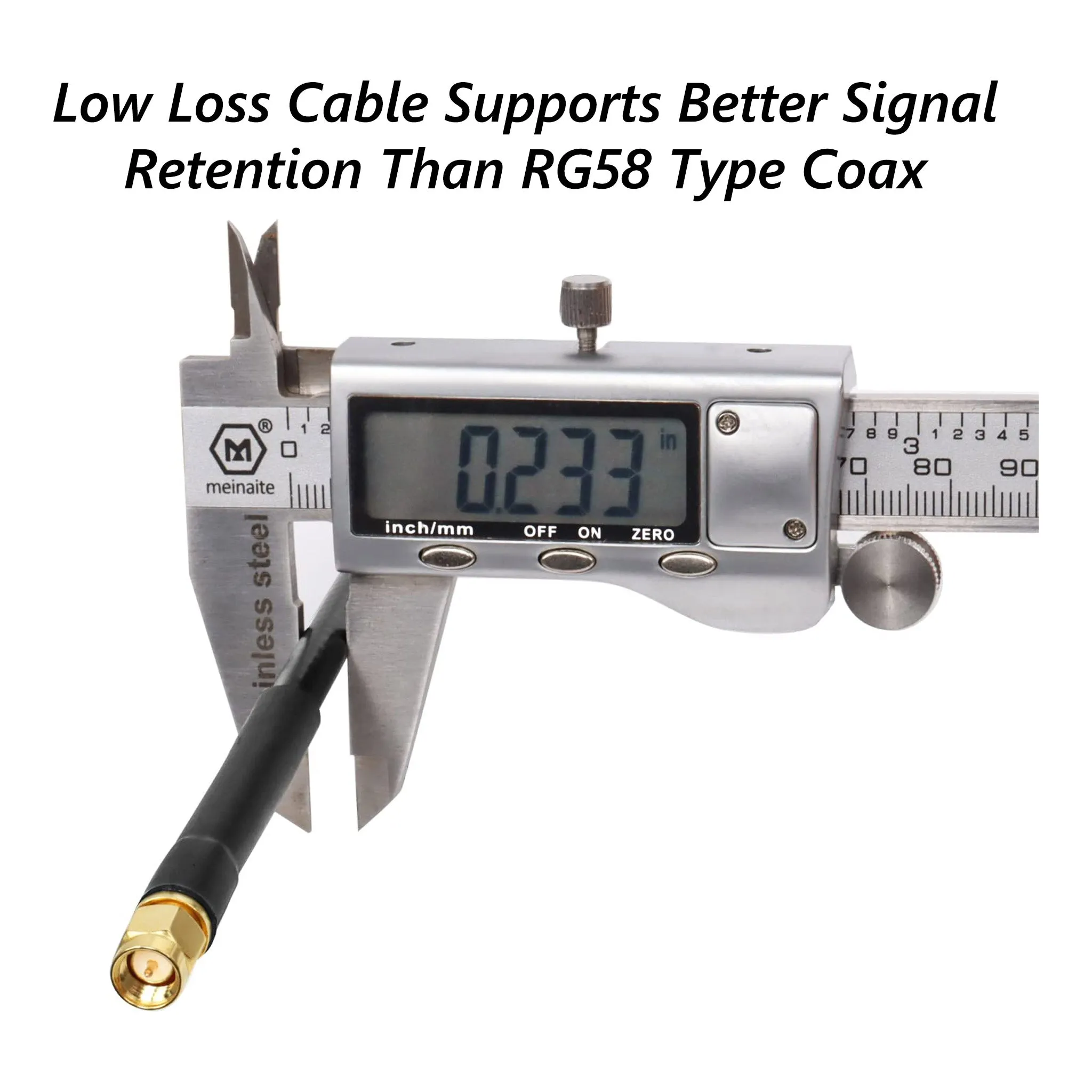 Altex Preferred MFG JYA-034 -X-100 100ft 50 Ohm RG58 SMA Female to SMA Male Low-Loss Coaxial Extension Cable