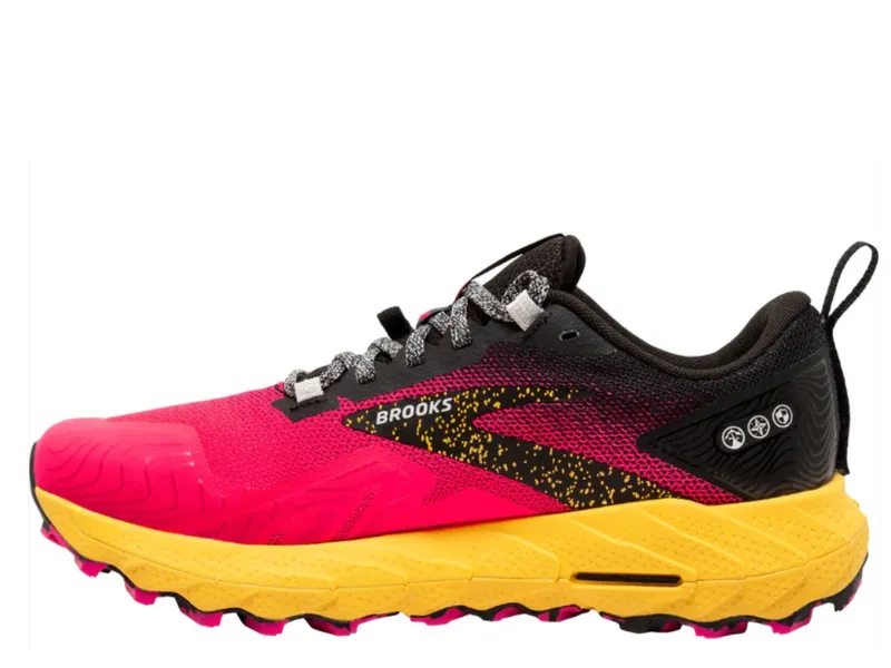 Brooks Cascadia 17 Ladies Trail Running Shoe (Diva Pink/Black/Lemon Chrome)