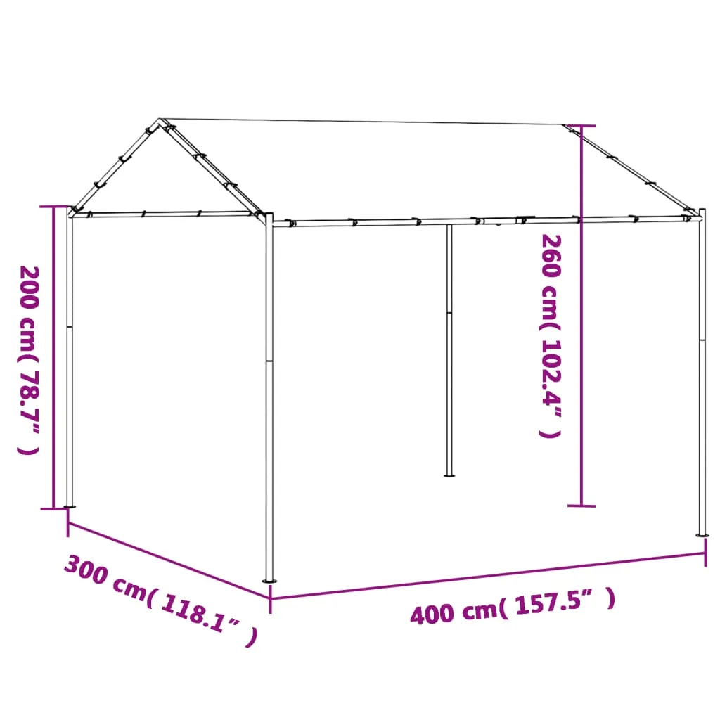 Canopy Tent Anthracite 4x3 m Steel and Fabric