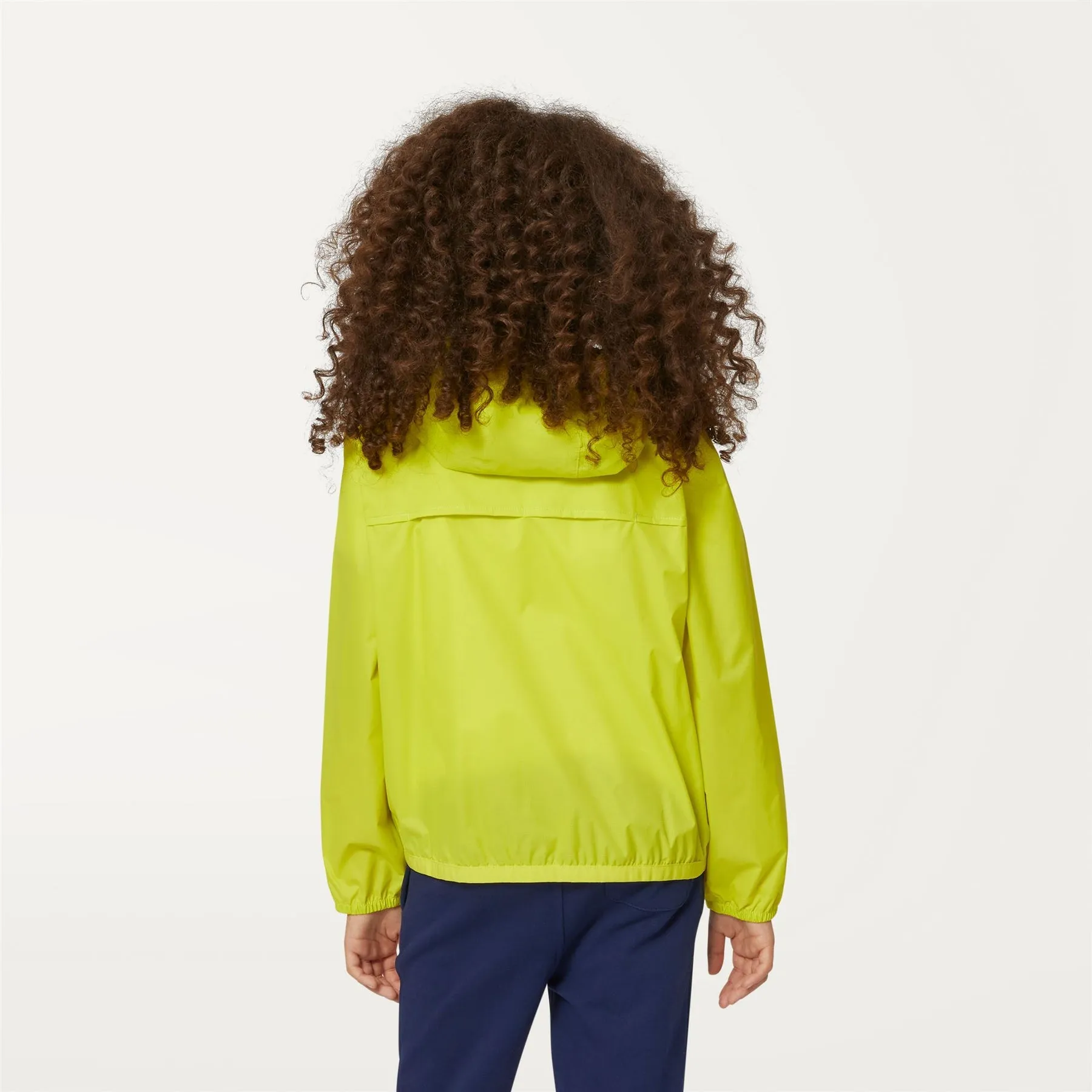 Claude - Kids Packable Full Zip Rain Jacket in Green Lime