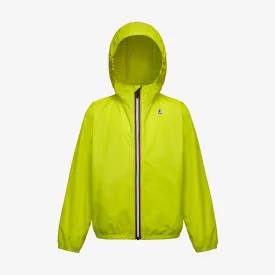 Claude - Kids Packable Full Zip Rain Jacket in Green Lime