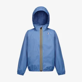 Claude - Kids Packable Full Zip Waterproof Rain Jacket in AZURE DK