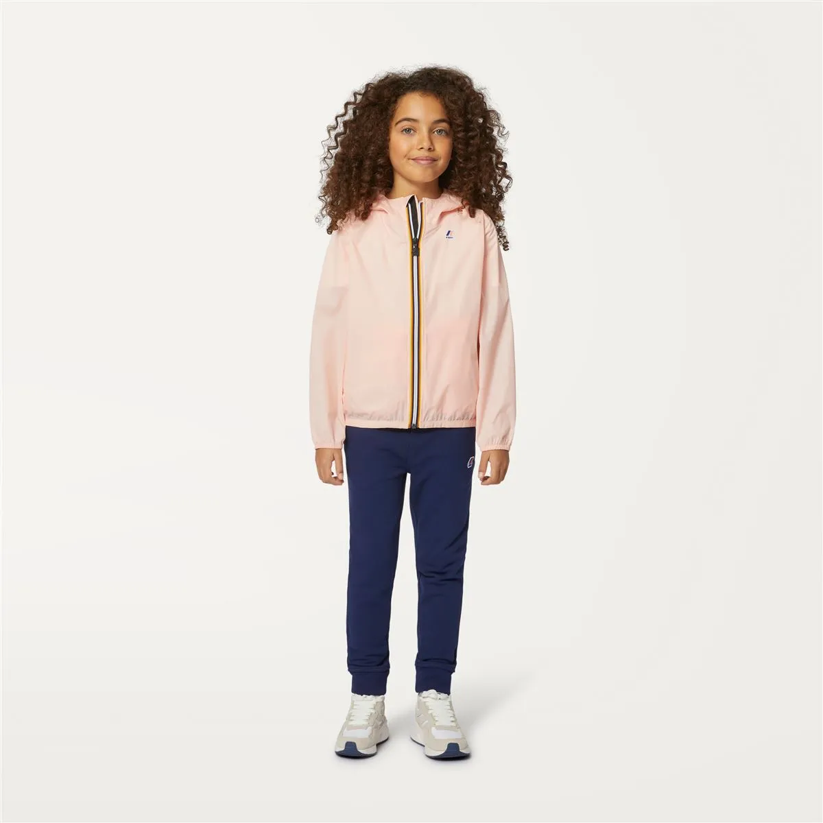 Claude - Kids Packable Full Zip Waterproof Rain Jacket in Pink Dafne