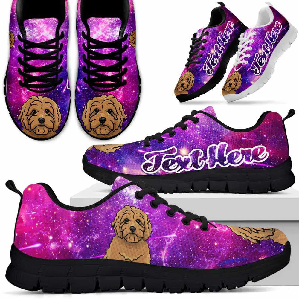 Custom Name Goldendoodle Sneaker, Galaxy Goldendoodle Dog Lovers Sneakers Running Shoes Gift Men Women, Best Running Shoes