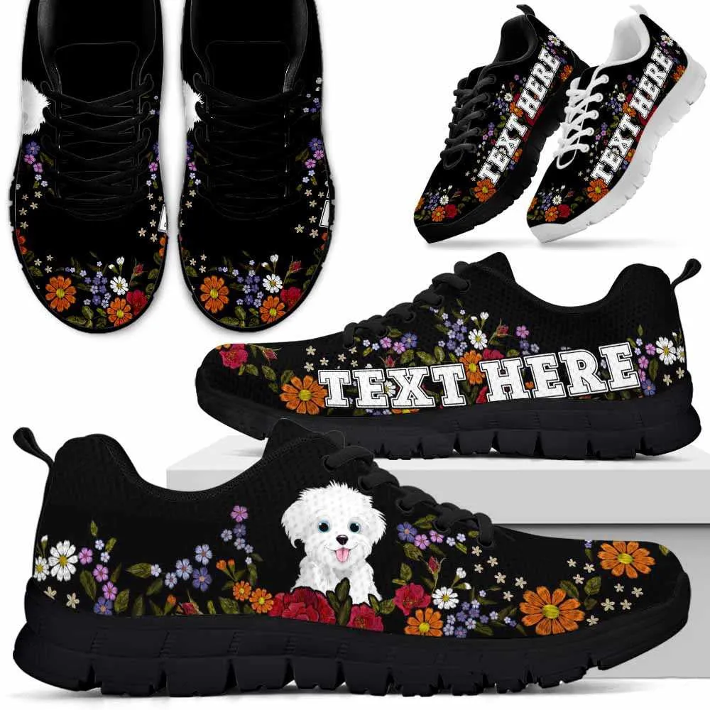 Custom Name Havanese Sneaker, Havanese Colorful Flower Floral Dog Lovers Sneakers Gym Running Shoes, Best Running Shoes