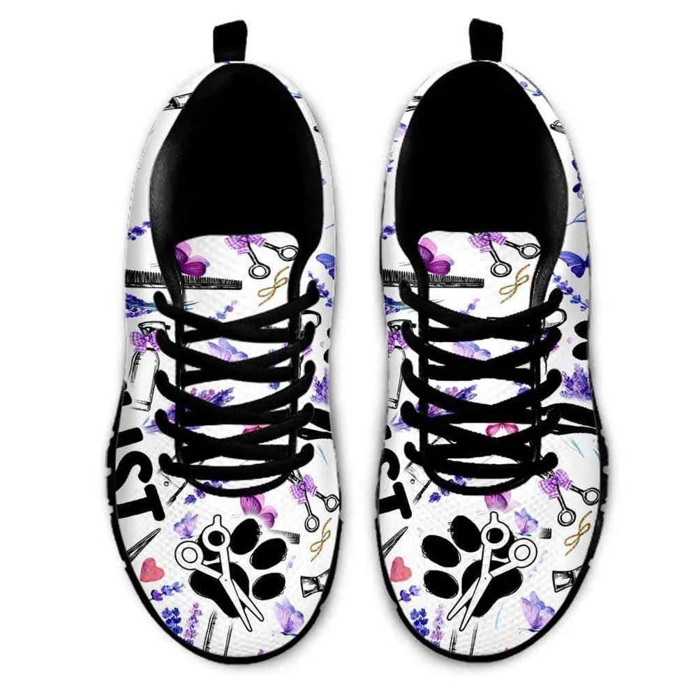 Dog Groomer Sneaker, Dog Groomer Fur Stylist Lavender Tools Sneakers Shoes, Best Running Shoes, Unique Gifts For Dog Lovers