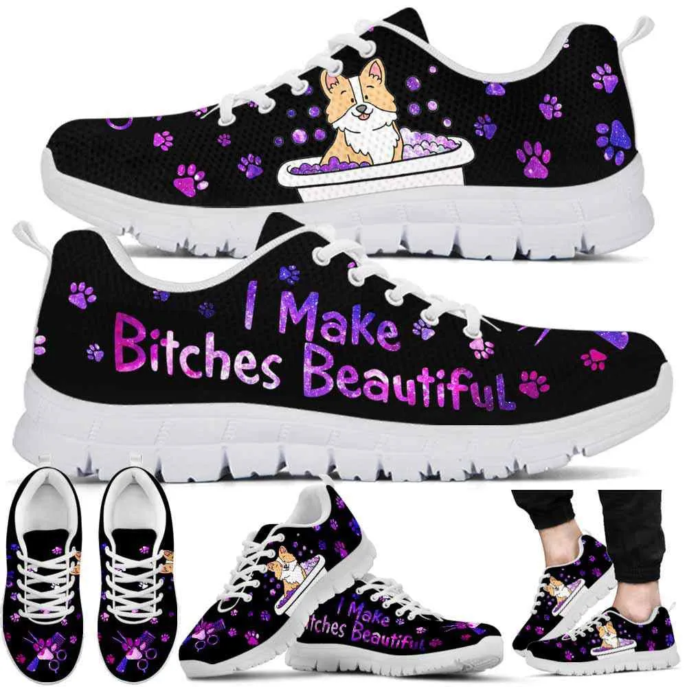 Dog Groomer Sneaker, Dog Groomer I Make Bitches Beautiful Galaxy Sneakers Shoes, Best Running Shoes, Unique Gifts For Dog Lovers