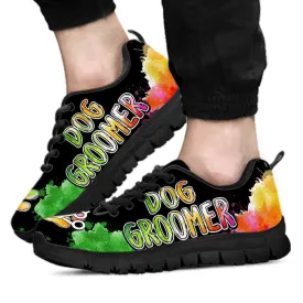 Dog Groomer Sneaker, Dog Groomer Summer Watercolor Love Sneakers Shoes, Best Running Shoes, Unique Gifts For Dog Lovers