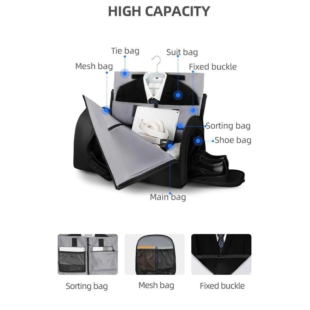 Gentleman: High Capacity & Water-Resistant Business Suit Travel Bag with Multipurpose Compartments