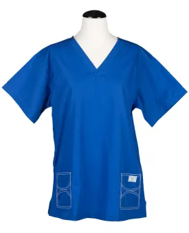 Large Long 2 Pocket Royal Blue - Classic Shelby Scrub Top