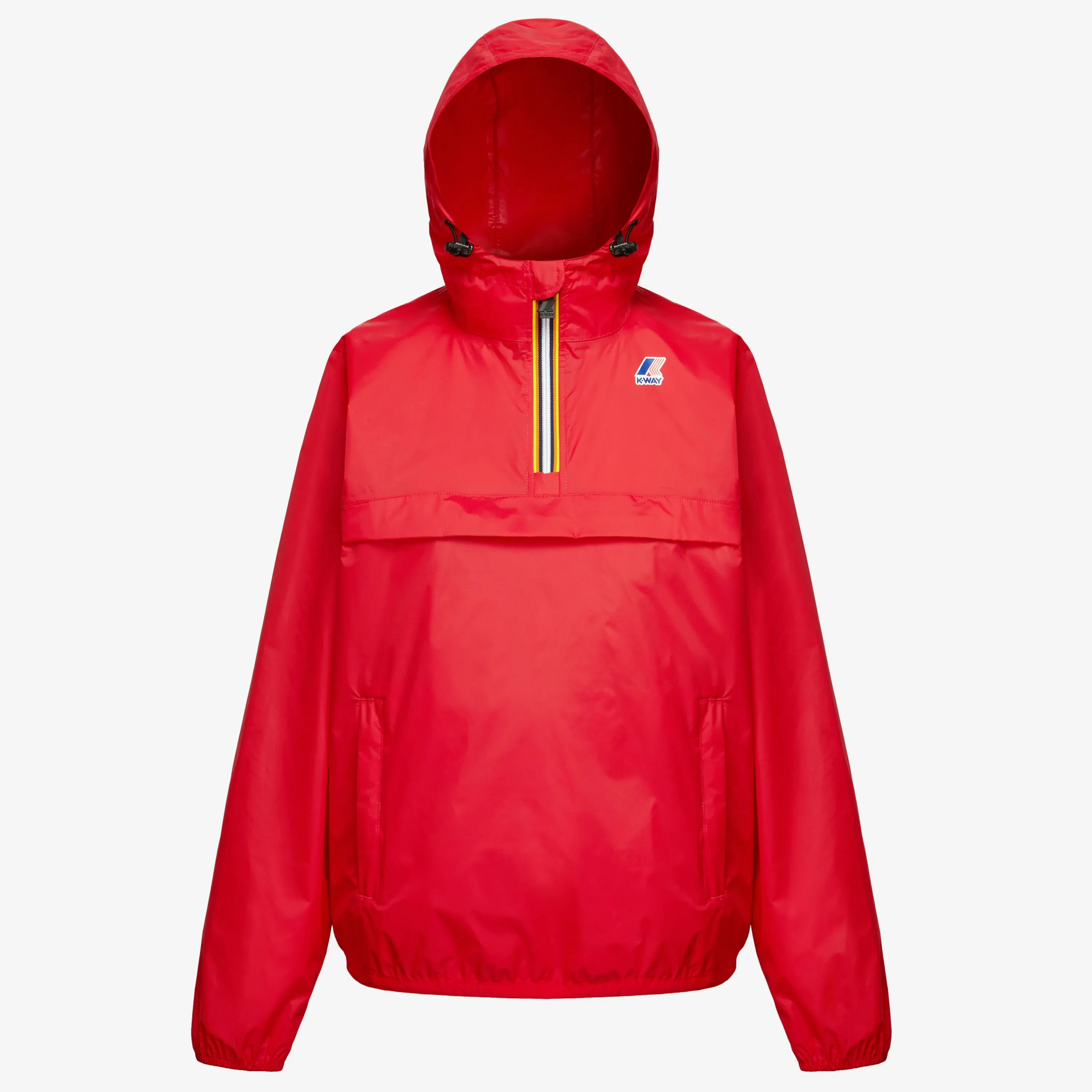 Leon - Packable Quarter Zip Rain Jacket in Red