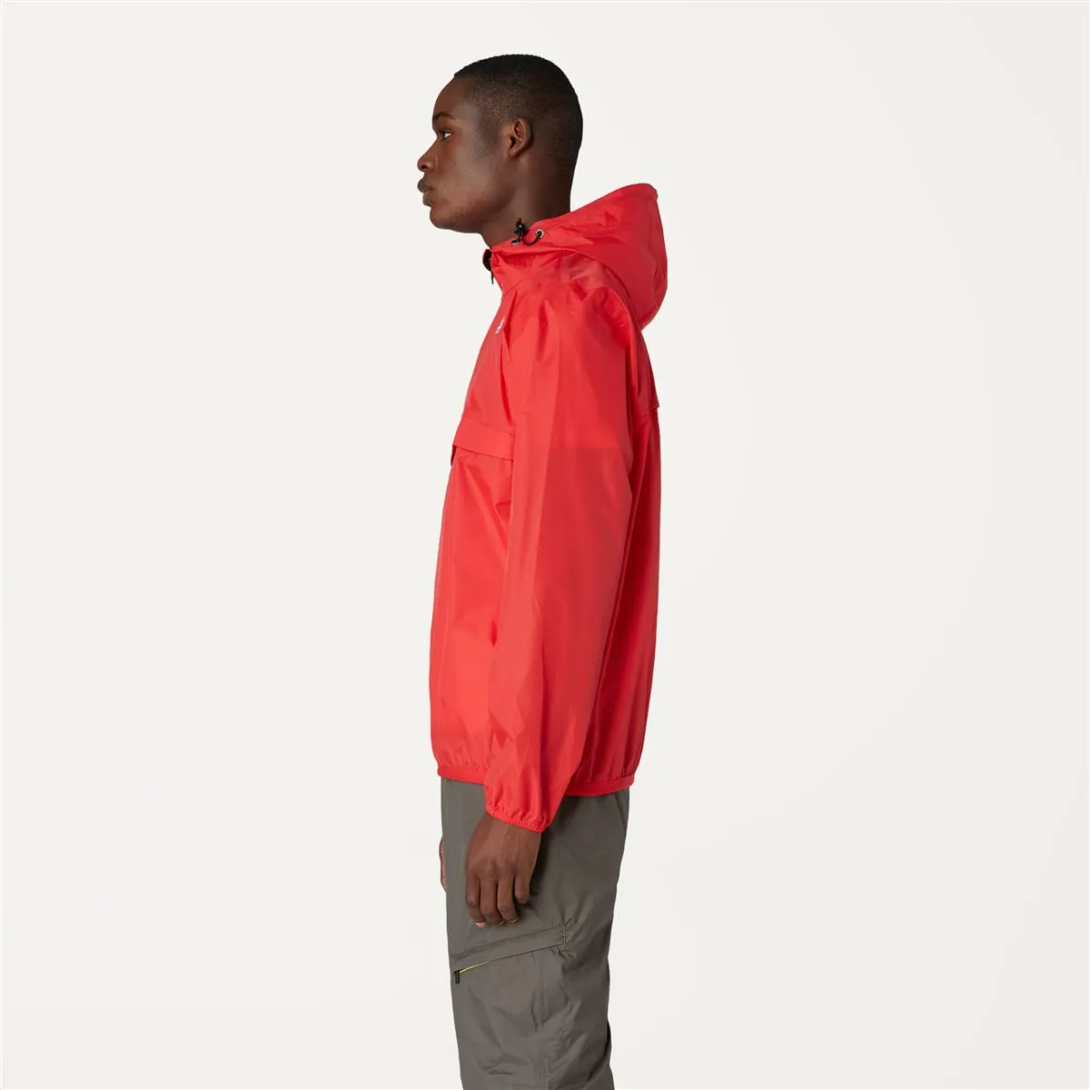 Leon - Packable Quarter Zip Rain Jacket in Red