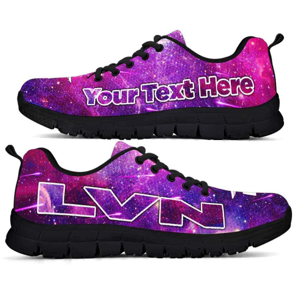 Nurse Sneaker, Purple Galaxy Lvn Licensed Vocational Nurses Sneakers Running Shoes Gift Women Men, Best Shoes For Nurses