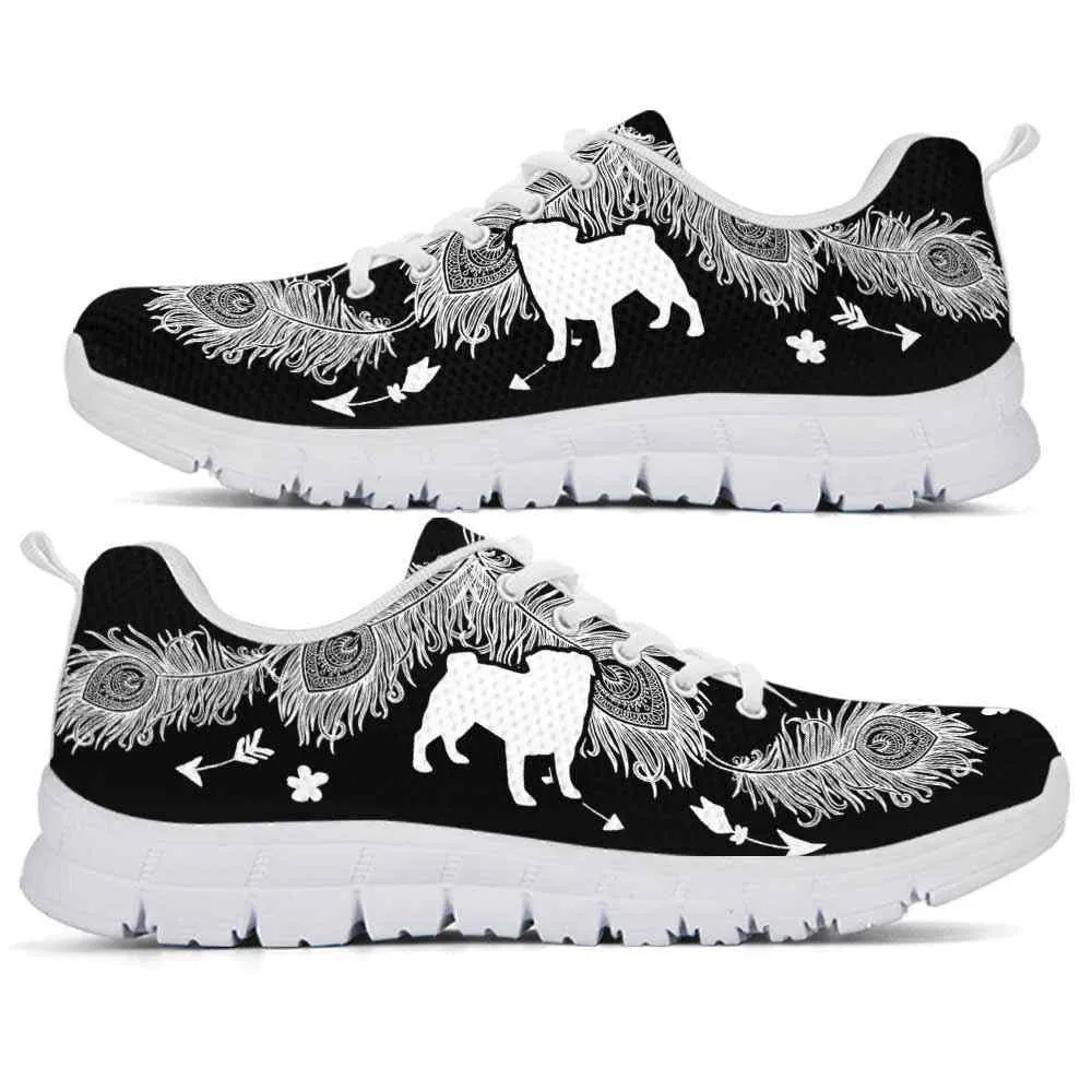 Pug Sneaker, Pug Dog Lovers Sneakers Running Shoes Gift Women Men Dog Mom Dog Dad, Pug Shoes