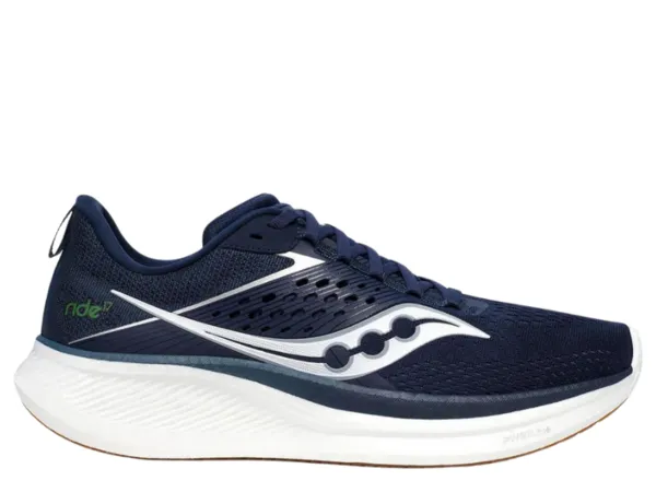 Saucony Ride 17 Mens Running Shoe (Navy/Gum)