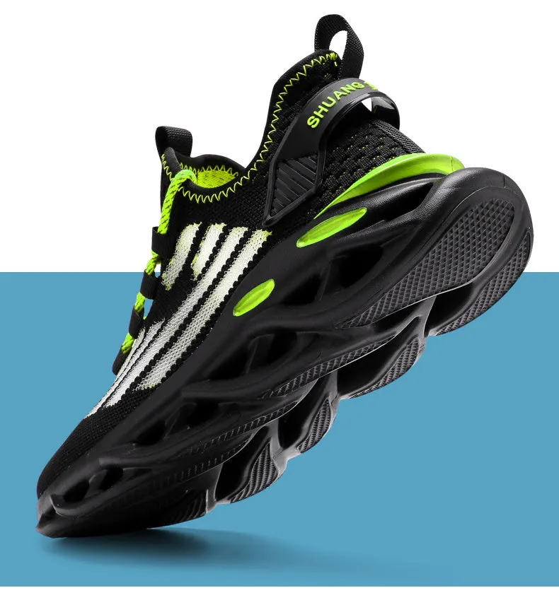 Sports and leisure flying woven mesh shoes