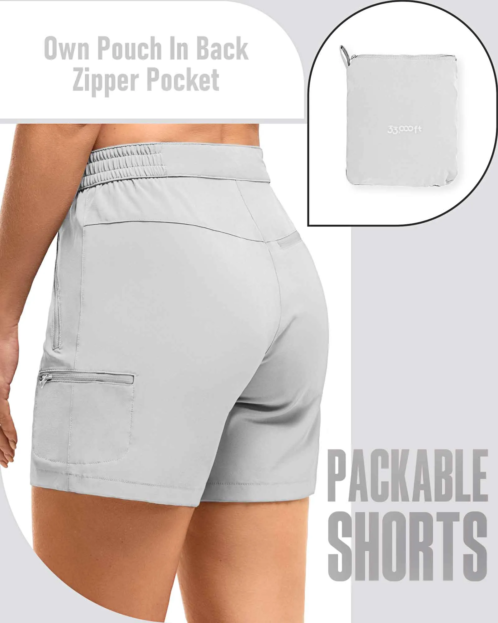 Women's Packable 5" Hiking Shorts with 4 Pockets